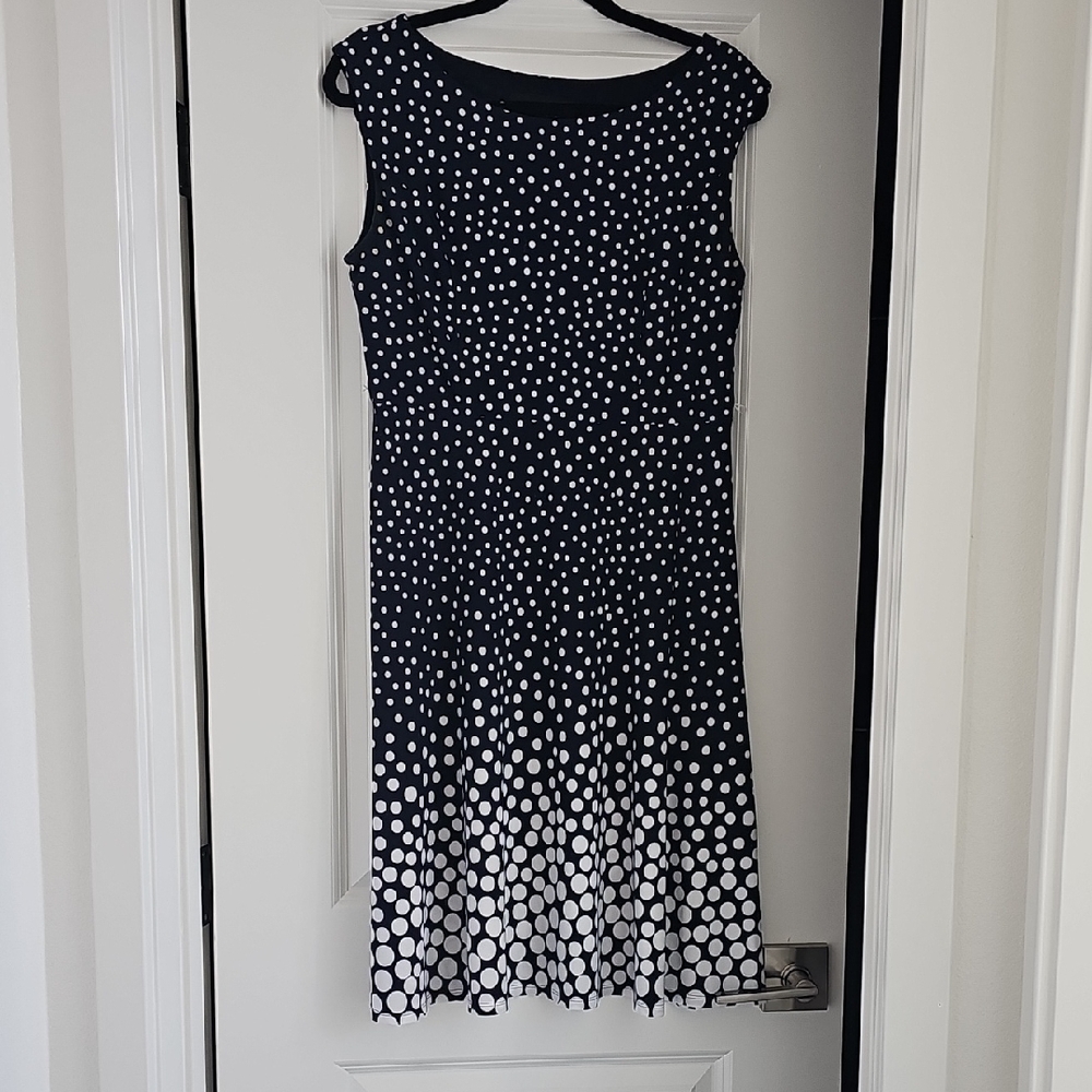 Black Label Black and White Midi Dress